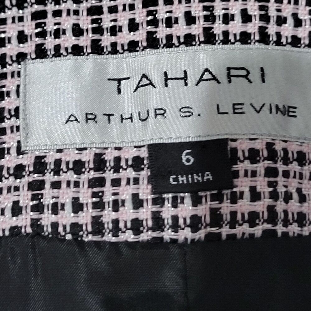 Tahari Womens Tweed Open Front Sz 6 Pink - Picture 8 of 10